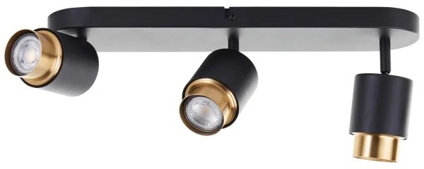 Brilliant - Spot LED COVELO 3xGU10/5W/230V, negru/auriu