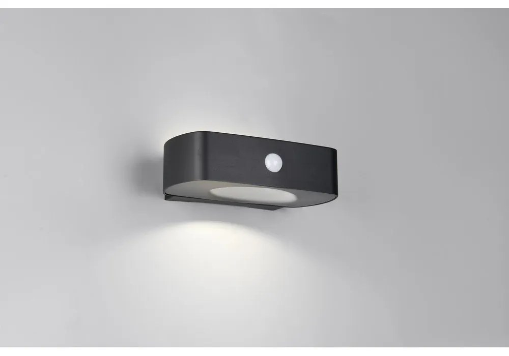 Corp de iluminat pentru exterior LED, de perete, solar (înălțime 6 cm) Bilbao – Reality