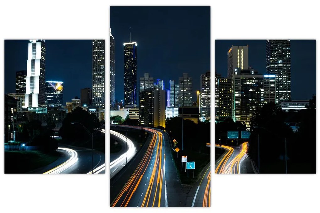 Tabloul metropolei nocturne (90x60 cm)