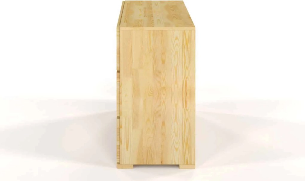 Comodă lemn masiv TerraCraft Pin 3+2 Sertare, 120 × 45 × 81 cm - Natural