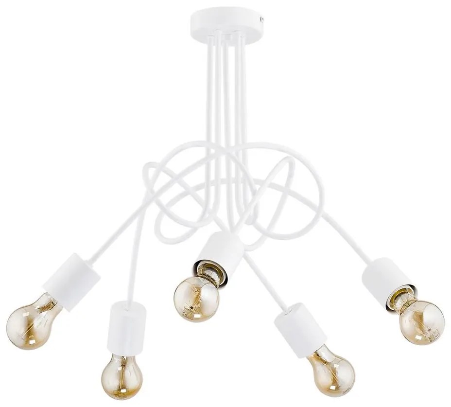 Lustră aplicată TANGO 5xE27/15W/230V alb