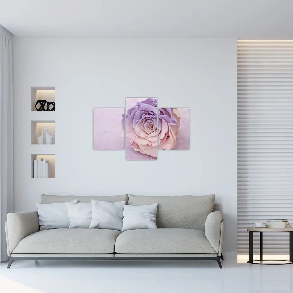 Tablou detaliu florii de trandafir (90x60 cm)