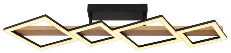 Plafoniera LED design indistrial Dustin negru 92x30cm