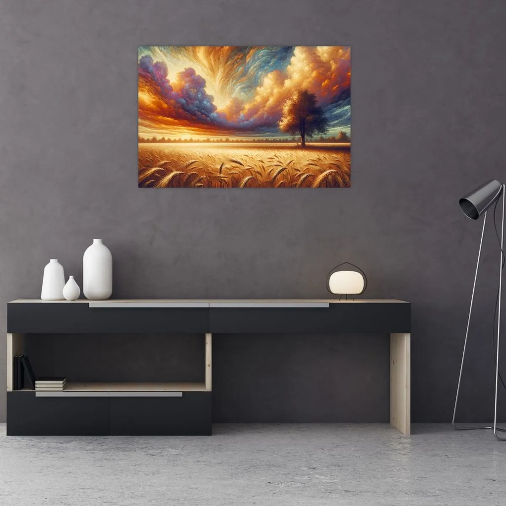 Tablou – Arbore pe câmp (90x60 cm)