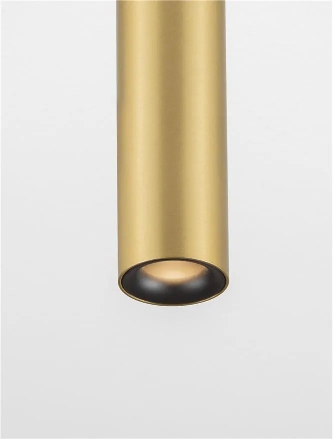 Spot aplicat LED design tehnic LUISA auriu mat, H-15cm