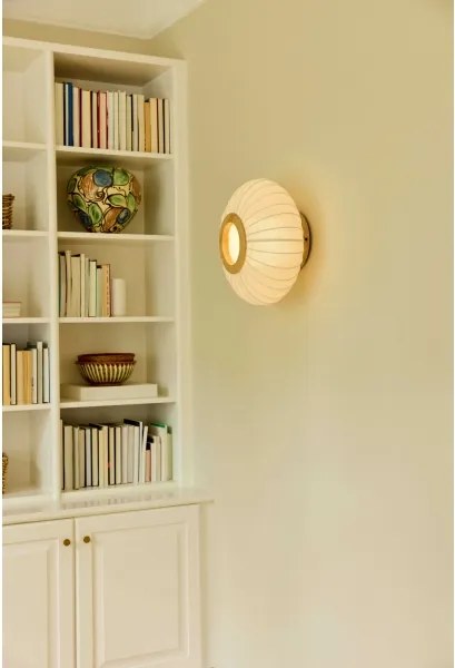Halo Design 749362 - Plafonieră BALLOON 1x E27/40W/230V, Ø 40 cm, stejar/alb