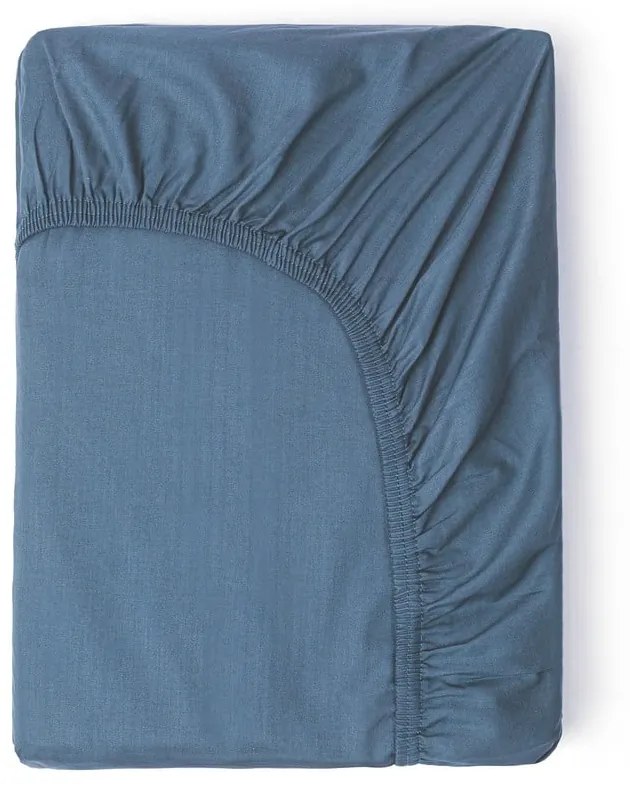 Cearșaf elastic din bumbac satinat HIP, 180 x 200 cm, albastru