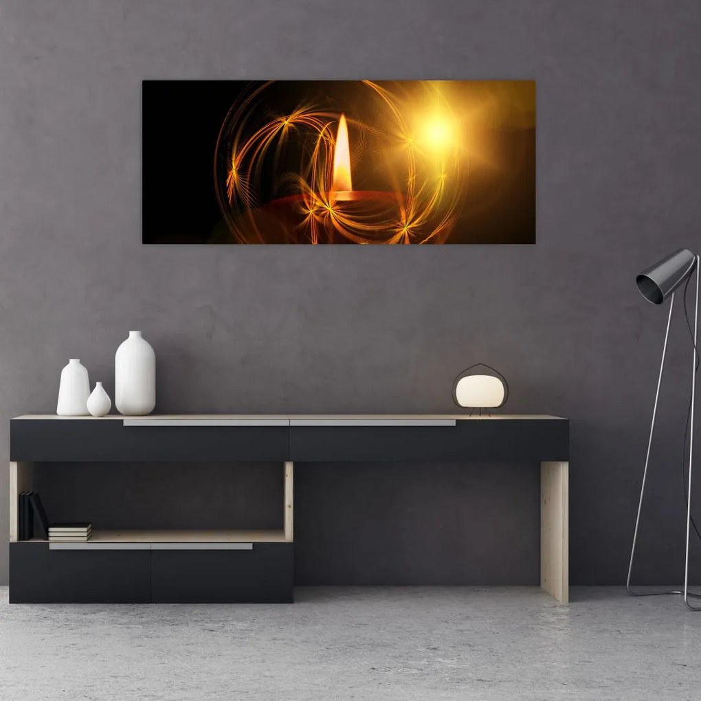 Tablou cu lumânare (120x50 cm)