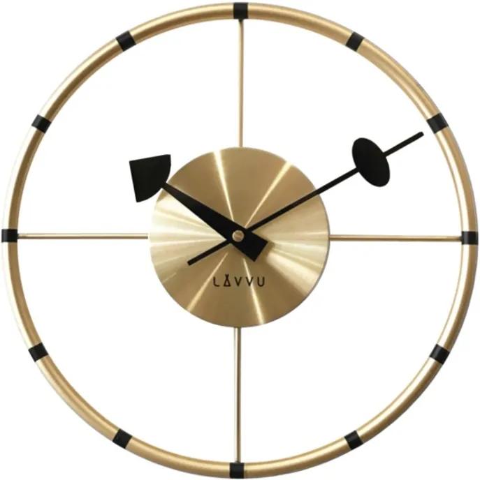 Ceas de perete Lavvu Compass auriu, diam. 31 cm