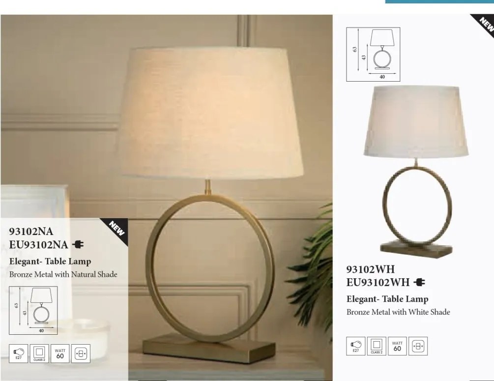 Veioza/Lampa de masa Elegant alba