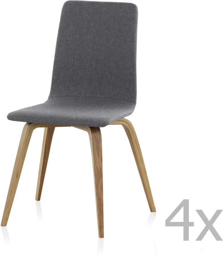 Set 4 scaune căptușite din lemn Geese