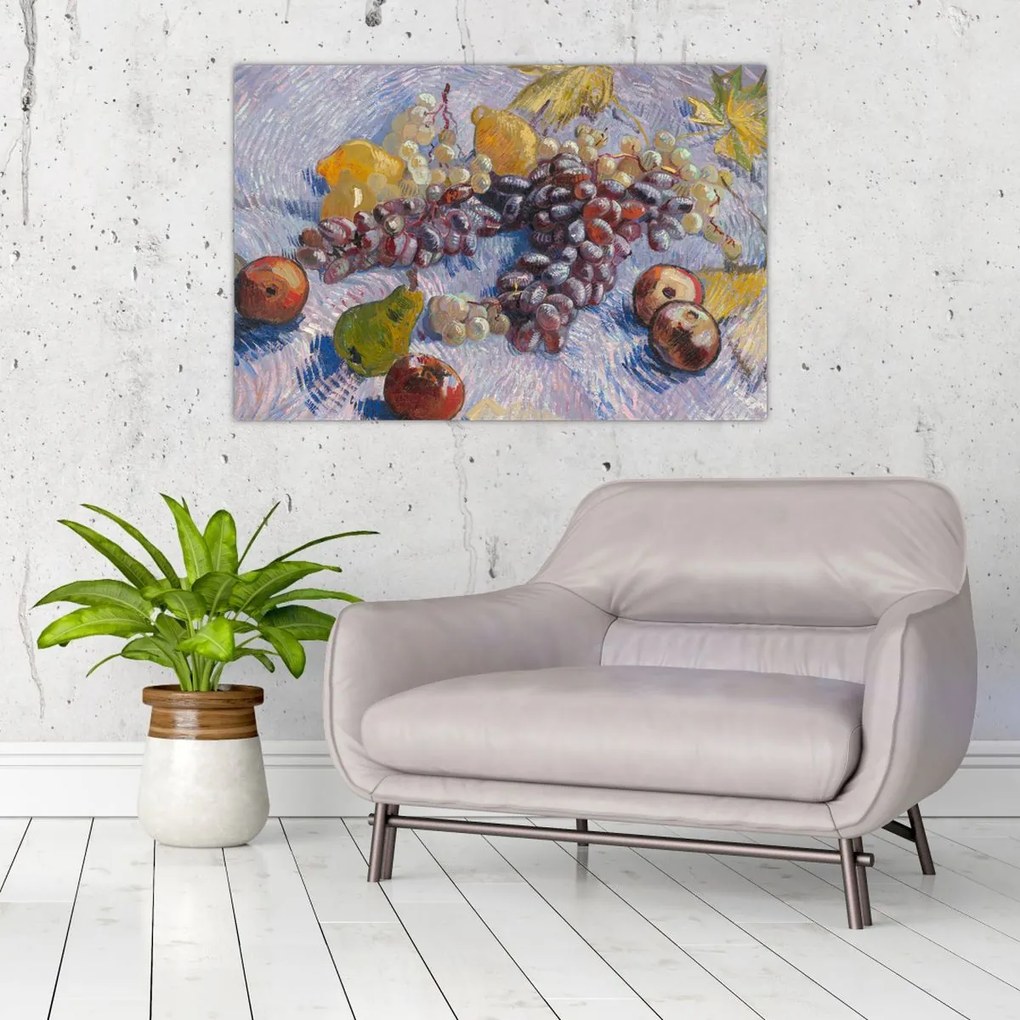 Tablou - Vincent van Gogh, Grapes, Lemons, Pears, and Apples, reproducere (90x60 cm)