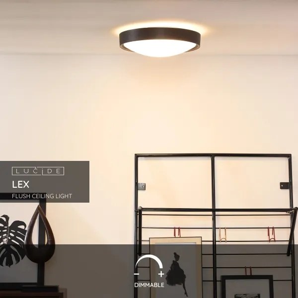 Plafonieră Lucide 08109/02/30 LEX 2xE27/9W/230V negru
