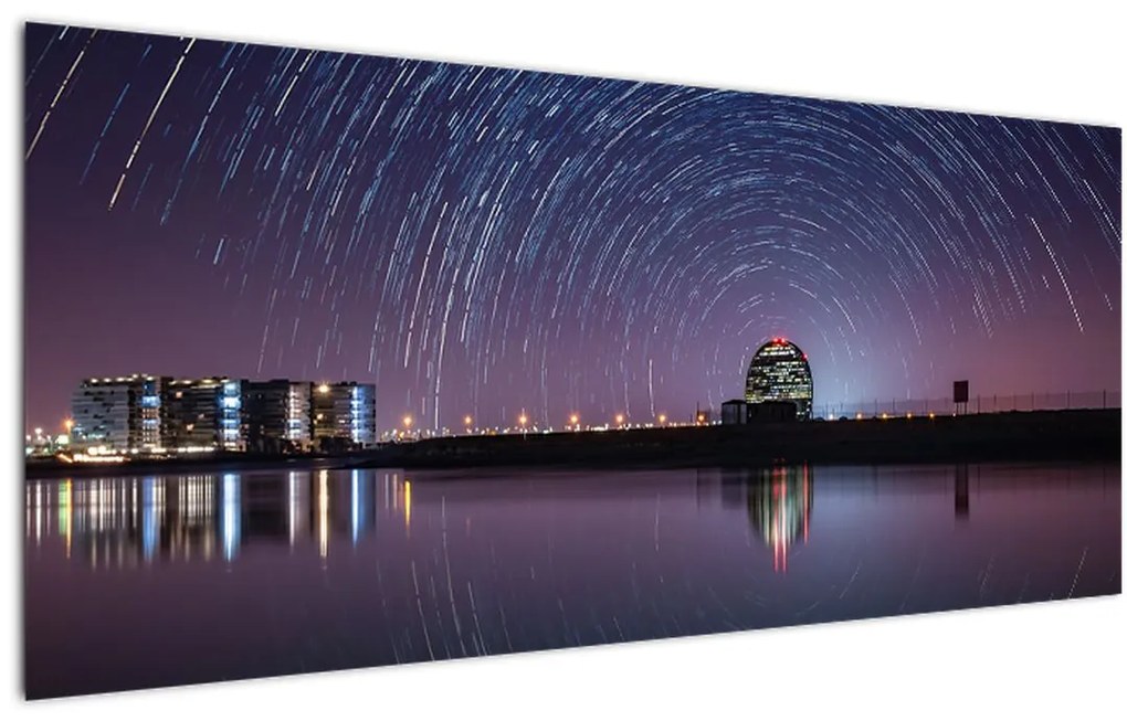Tablou cu cerul nocturn și stele (120x50 cm)