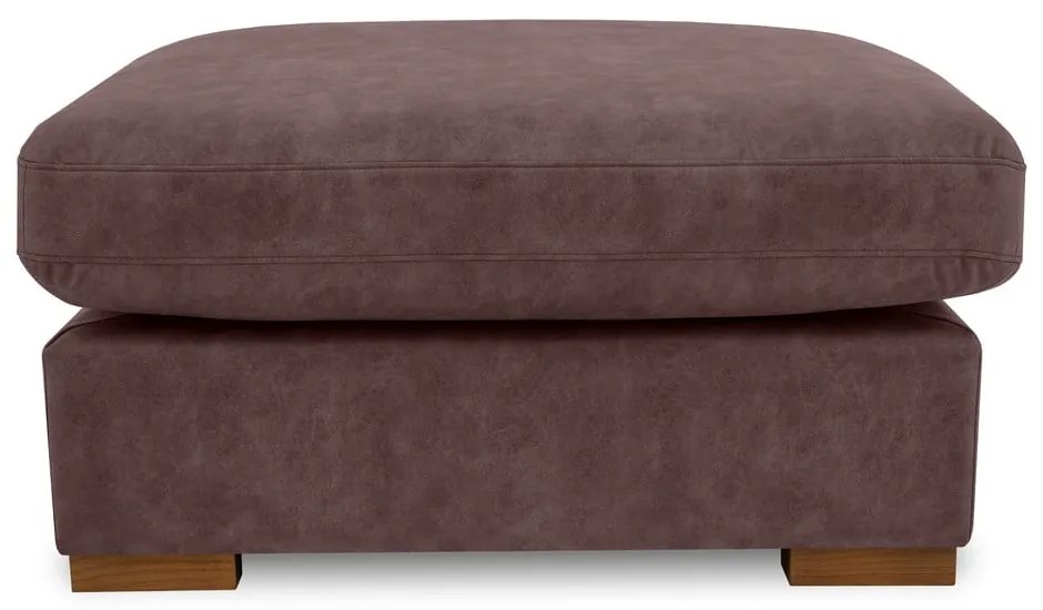 Taburet maro închis cu tapițerie din imitație de piele Hamburg – Scandic