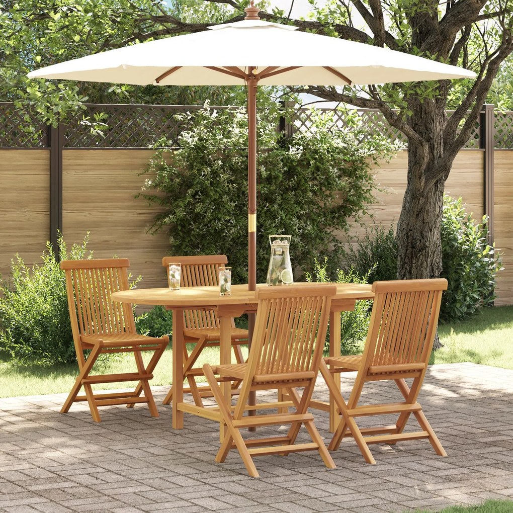vidaXL Set de masă pentru grădină 7 pcs Maro 160 x 80 x 75 cm