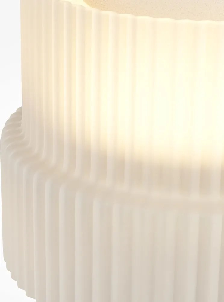 Mini Plafoniera LED cu sticla canelata Scala alb