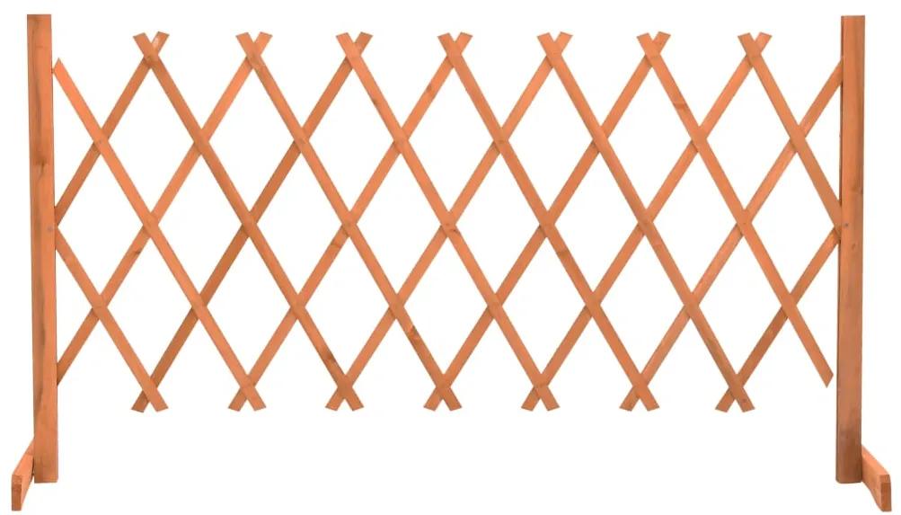 314826 vidaXL Gard cu zăbrele de grădină, portocaliu, 150x80 cm, lemn de brad