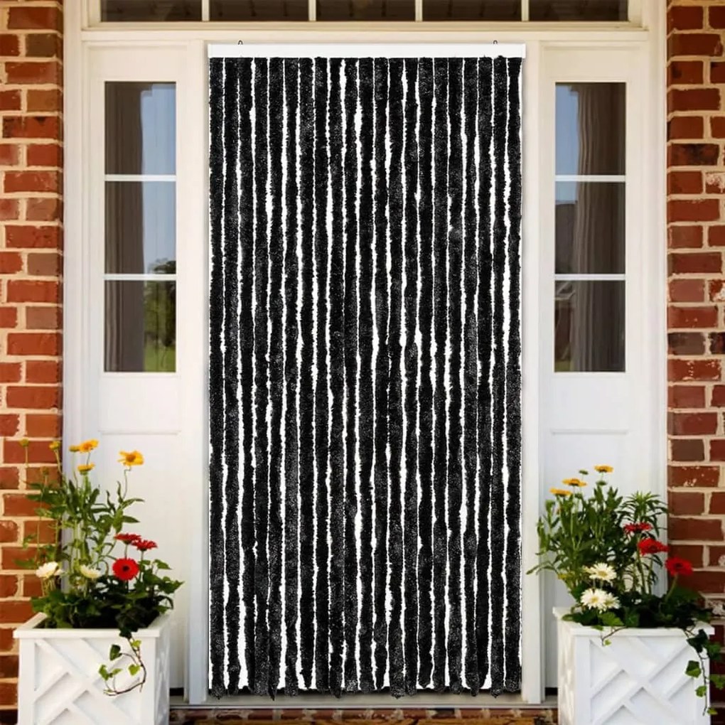 vidaXL Perdea pentru insecte, antracit, 90x200 cm, chenille