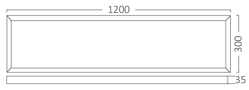 Panou led 50W 1200x300, montaj aplicat, temperatura de culoare ajustabila(3000-6500K), alb, Braytron
