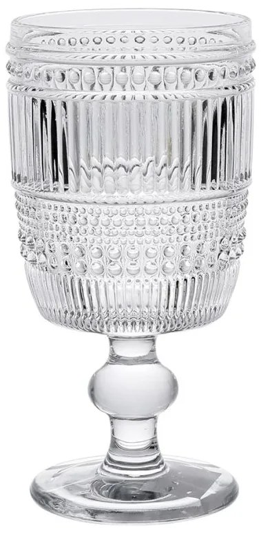 Pahar cu picior Strie transparent 8/16 cm