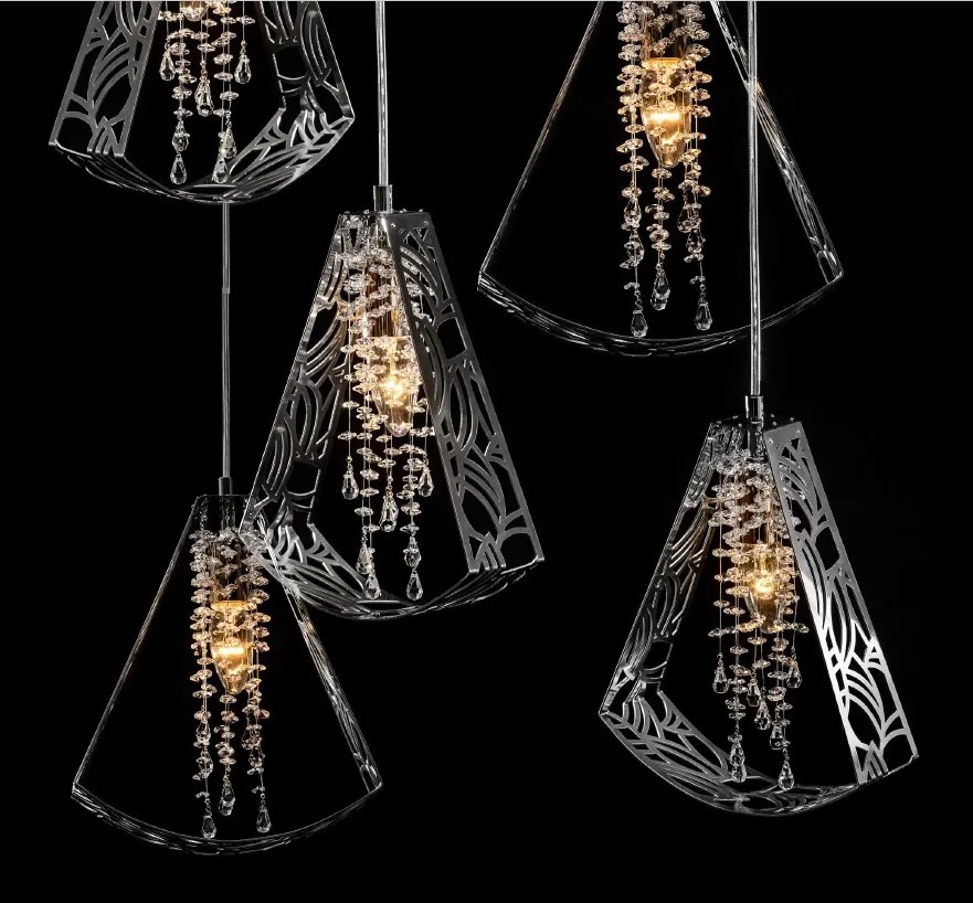 Lustra, Pendul cu model design minimalist SWING 01+Cristal Bohemia Exclusive