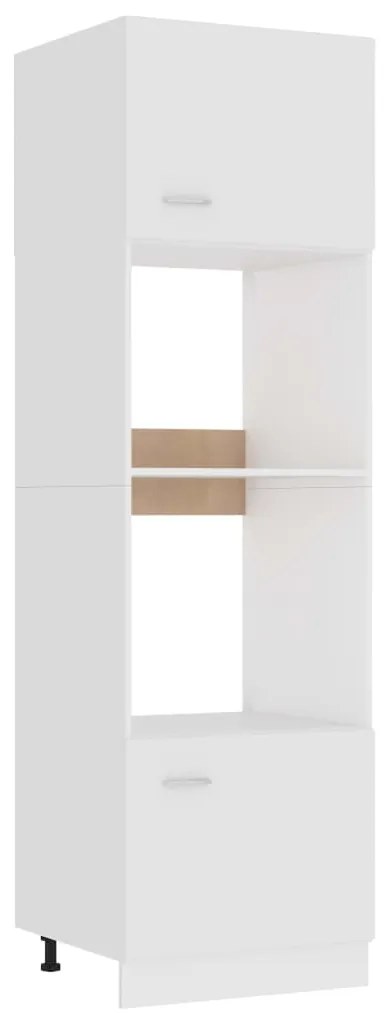 vidaXL Dulap cuptor microunde “Lyon”, alb, 60 x 57 x 207 cm