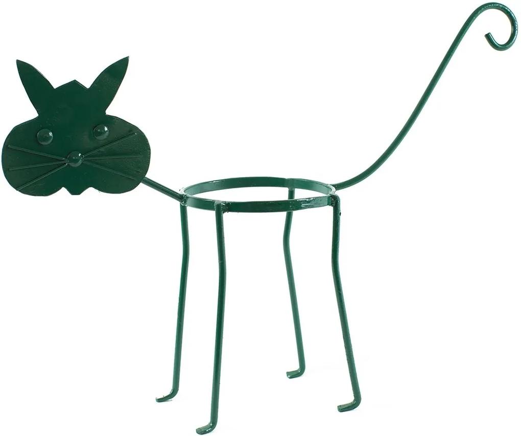 Suport ghiveci pisica verde