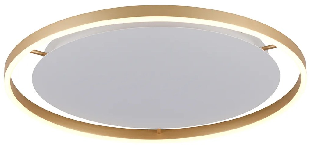 Plafoniera din alamă 60 cm inclusiv LED cu dimmer în 3 trepte - Zlatan