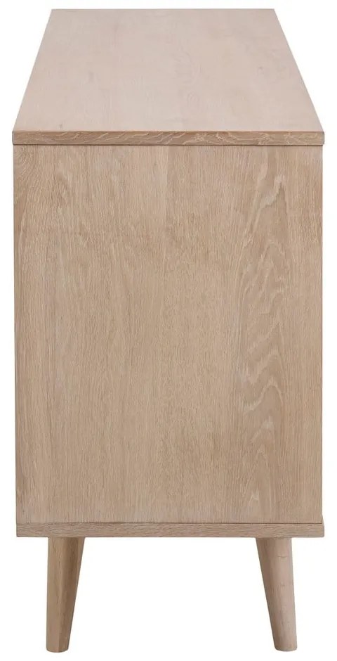 Comodă în culoare naturală joasă cu aspect de lemn de stejar 150x75 cm Nagano – Actona