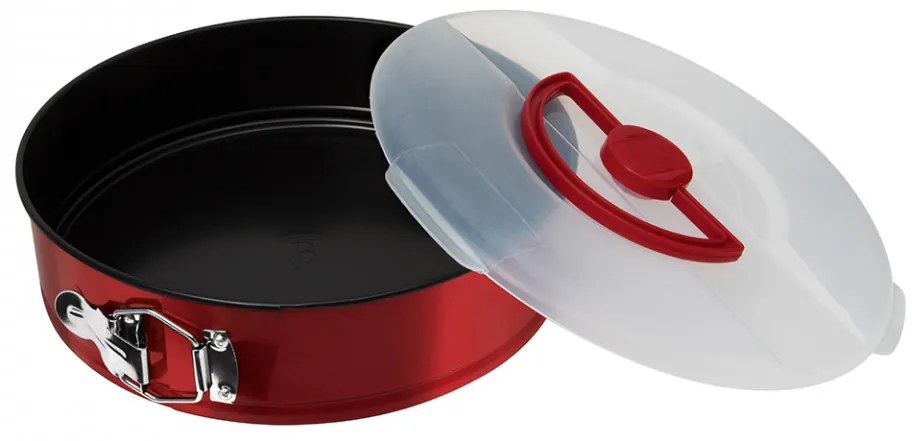 Tava pentru copt rotunda cu pereti detasabili cu capac 26x6.8cm Metallic Line Burgundy Edition Berlinger Haus BH 1554