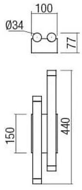 Aplică LED Redo 01-2033 MADISON 4xLED/4W/230V auriu