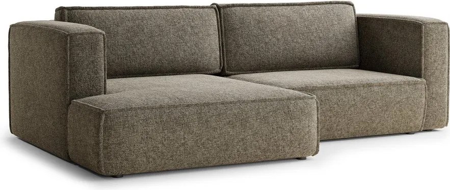 Colțar maro extensibil/cu spațiu de depozitare cu tapițerie din chenille (cu colț pe partea stângă/cu șezlong) Velto – Maison de Rêve