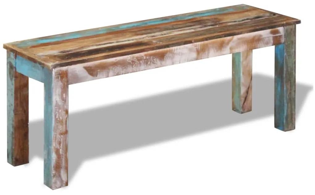 243454 vidaXL Bancă solidă din lemn reciclat 110 x 35 x 45 cm