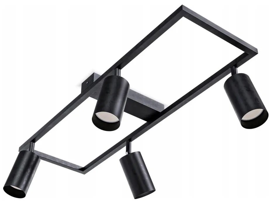 Spot 4x GU10/30W/230V, negru