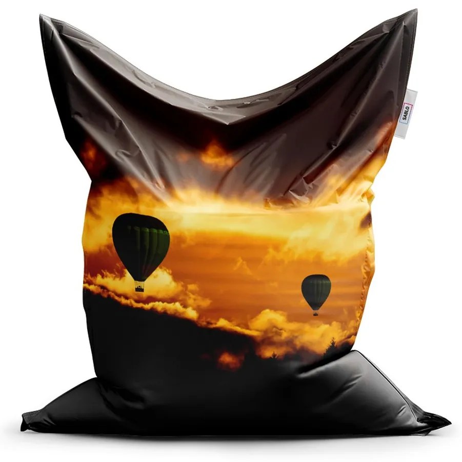 Sac de șezut Classic baloane cu aer cald - pentru copii, portocaliu / negru