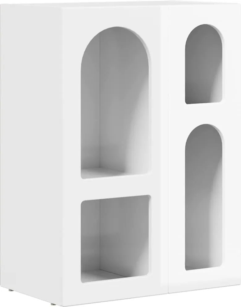 vidaXL Bufet Alb lucios 59 x 35 x 80.5 cm Lemn compozit