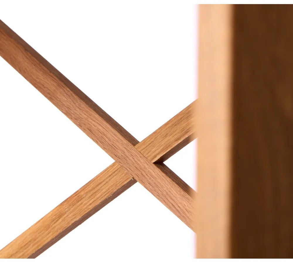 Etajeră în culoare naturală din lemn de stejar 70x87 cm X-Shelf – Unique Furniture