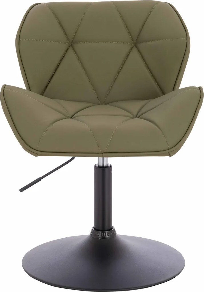 HR111N Scaun Khaki Piele Ecologica Premium Soft cu Bază Neagră