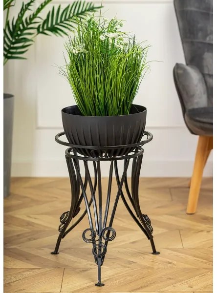 Suport de flori 47x43 cm negru