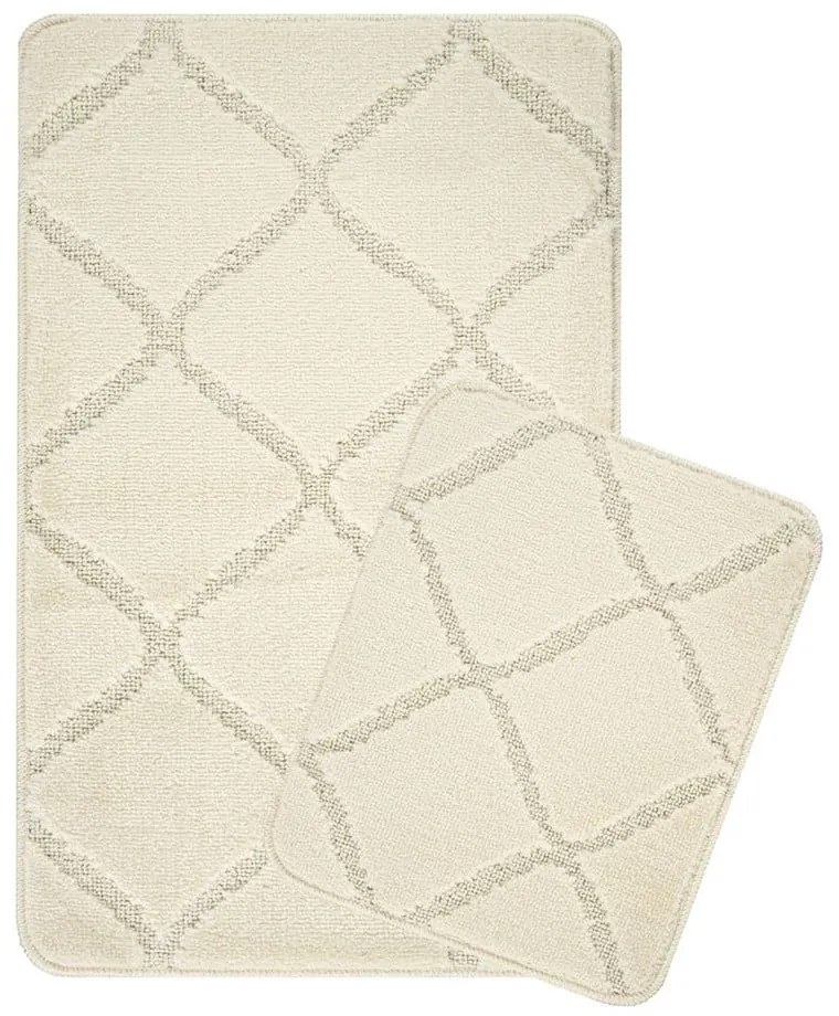 Covorașe de baie crem 2 buc. 50x80 cm Cizgili – Foutastic