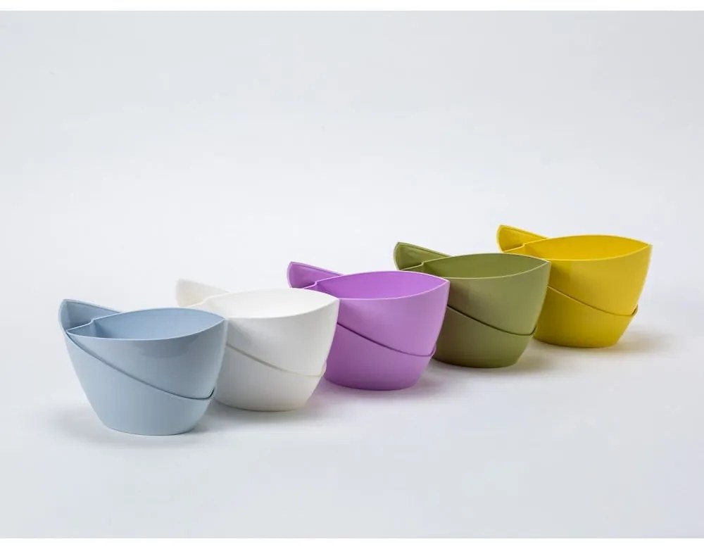 Ghiveci cu sistem de auto-irigare Plastia Doppio, roz-pastel