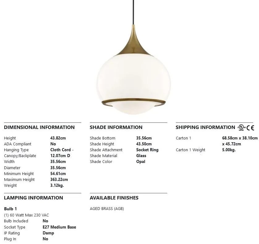 Pendul design modern REESE big
