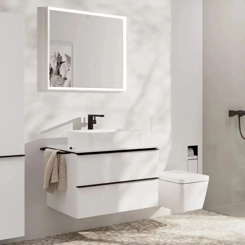 Baterie lavoar inalta Hansgrohe Tecturis E EcoSmart+ 240 Fine CoolStart finisaj negru mat