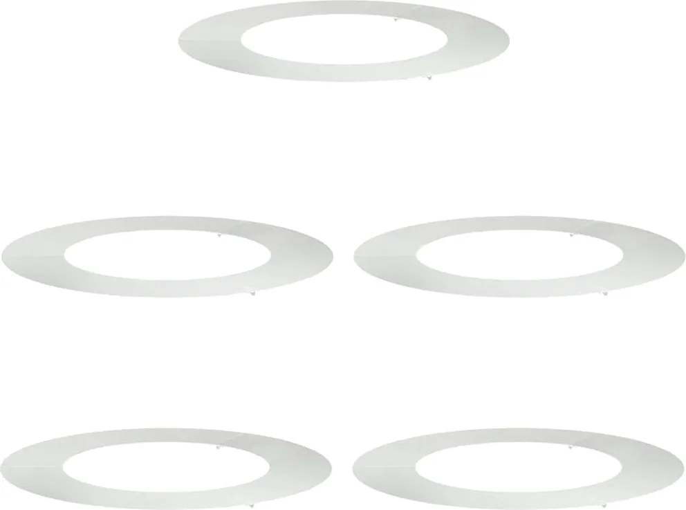 vidaXL potrivit pentru inele de copac plat 5 pcs Argintiu Ø50 / 80 cm