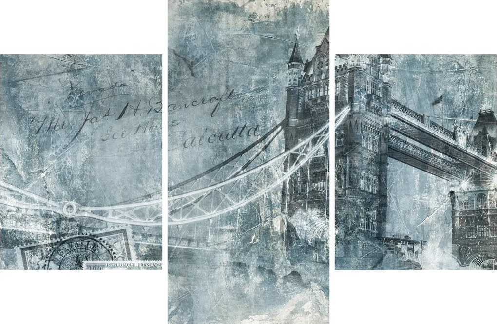 Tablou - Tower Bridge în tonuri reci (90x60 cm)
