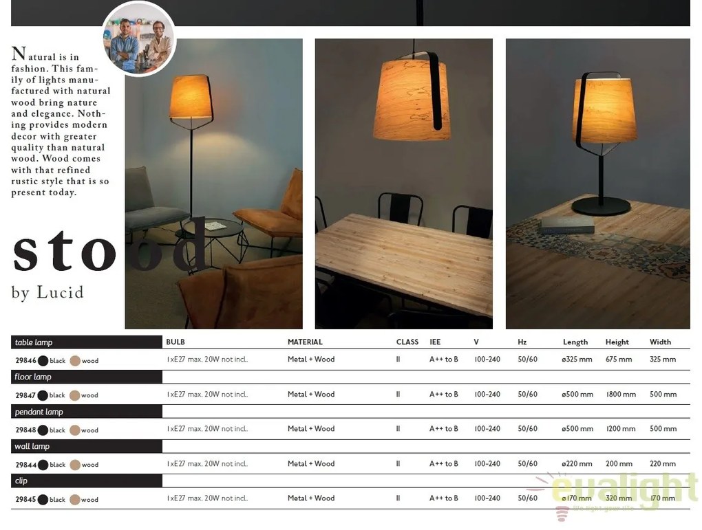 Pendul lemn design deosebit diametru 50cm STOOD 29848