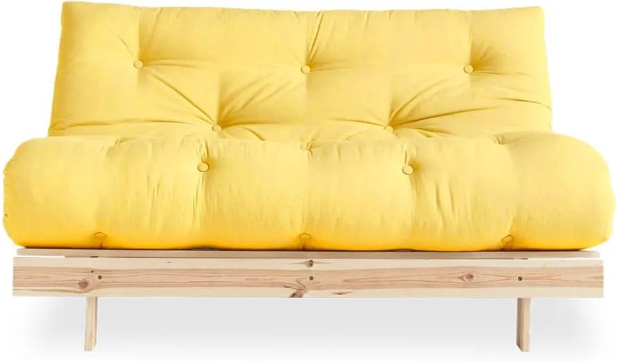 Canapea extensibilă Karup Design Roots Raw/Yellow