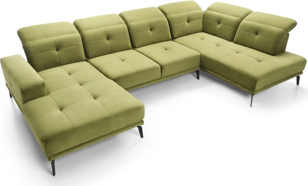Colțar lemn masiv Formă U Bergamo 350x201cm Personalizabil