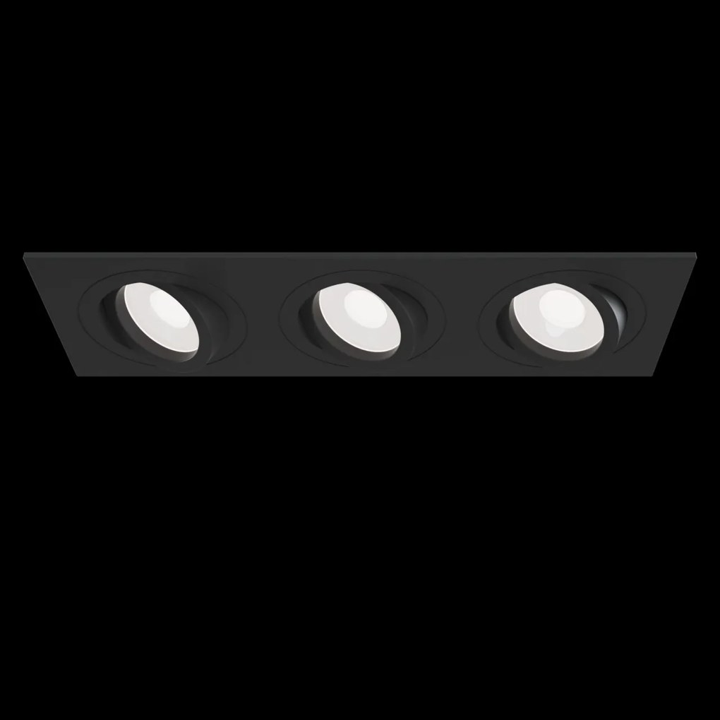 Corp incastrabil cu 3 spoturi directionabile Atom negru MY-DL024-2-03B